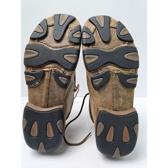 Twisted X Mens Driving Mocs D Toe Brown Suede Leather Size 10.5 - Picture 4 of 6